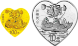 2015吉祥文化金银币（并蒂同心）